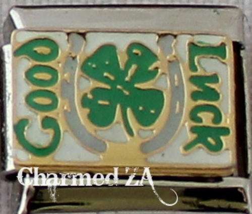 Italian charms - Good Luck Clover (Fits Nomination)