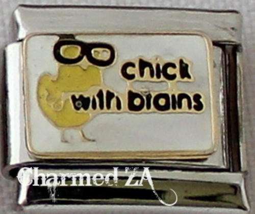 *MARCH SPECIAL* Italian charms - Chick with Brains (Fits Nomination)