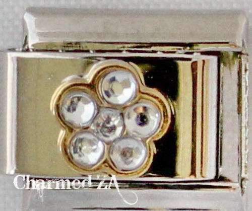 Italian charms - CZ Flower (Fits Nomination)