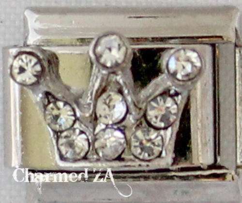 Italian charms - CZ Crown (Fits Nomination)