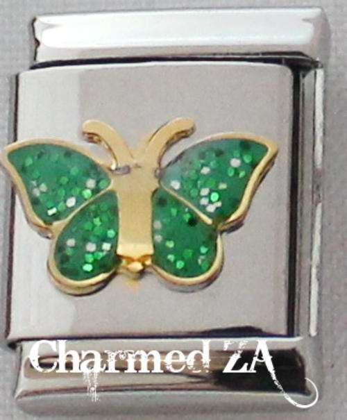 13mm Green Butterfly (Only fits 13mm Bracelet)