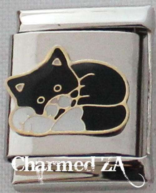 13mm Black and White Cat (Only fits 13mm Bracelet)