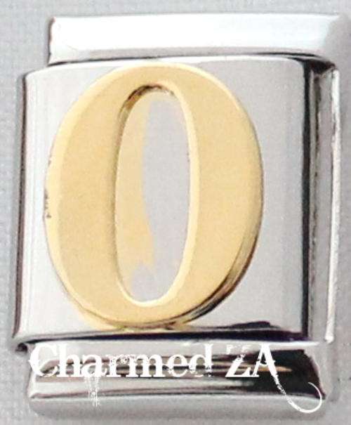 13mm Gold Plated Letter O (Only fits 13mm Bracelet)