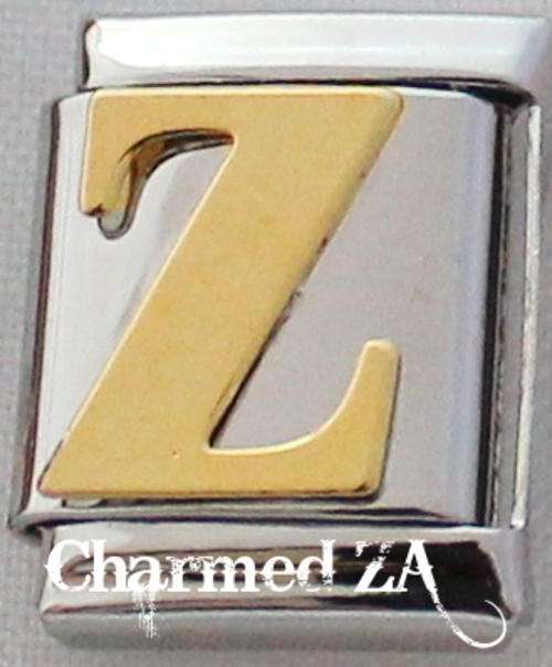 13mm Gold Plated Letter Z (Only fits 13mm Bracelet)