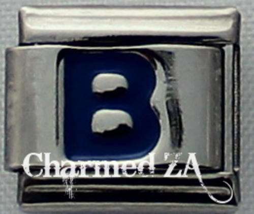 Italian charms - Blue Letter B (Fits Nomination)