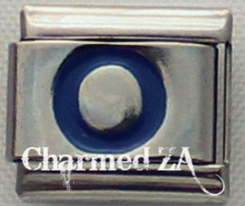 Italian charms - Blue Letter O (Fits Nomination)