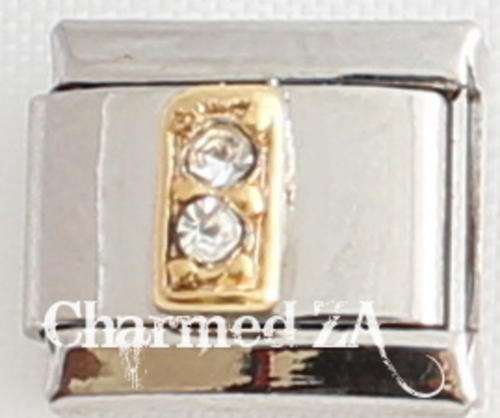 Italian charms - CZ Letter I (Fits Nomination)
