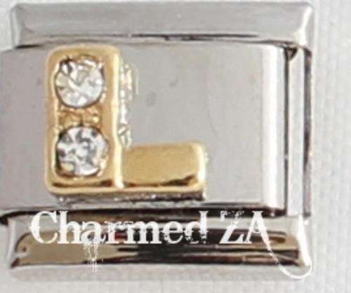 Italian charms - CZ Letter L (Fits Nomination)