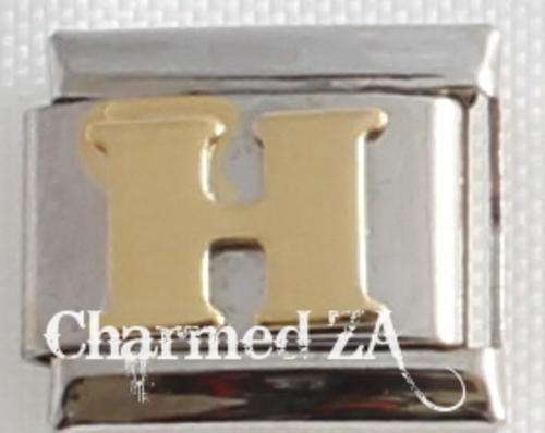 Italian charms - Letter H (Fits Nomination)