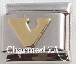 Italian charms - Letter V (Fits Nomination)