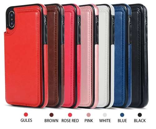 Multi Card Leather Wallet Phone Case