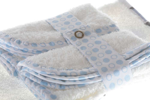 BabyBliss Robots Bath Mitt & Wash Cloth Set