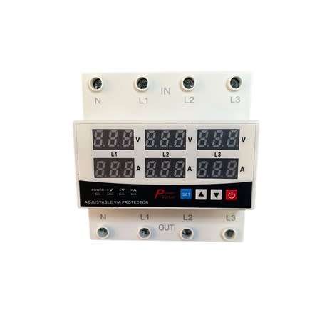 3 Phase Voltmeter Ammeter Automatic Overvoltage Overcurrent Protector