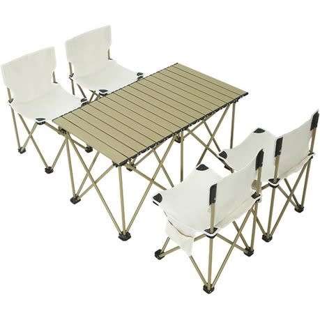 Folding Camping Table with 4 Chairs -