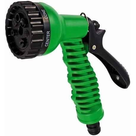 Garden Flat Hose with 7 Function Spray-15m