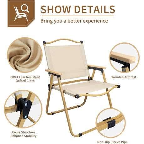 Lawn Chair Ultralight Folding Camping Chair, Director`s Chair pack of 2