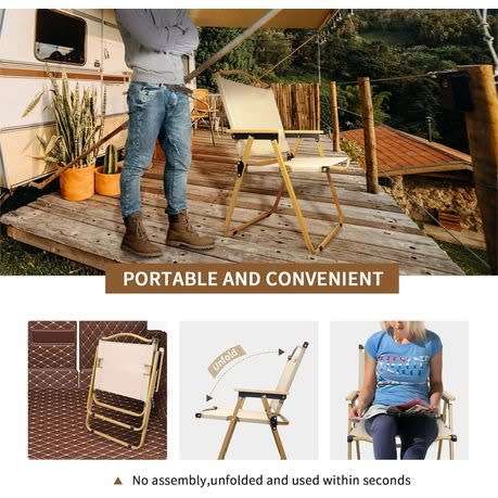 Lawn Chair Ultralight Folding Camping Chair, Director`s Chair pack of 2