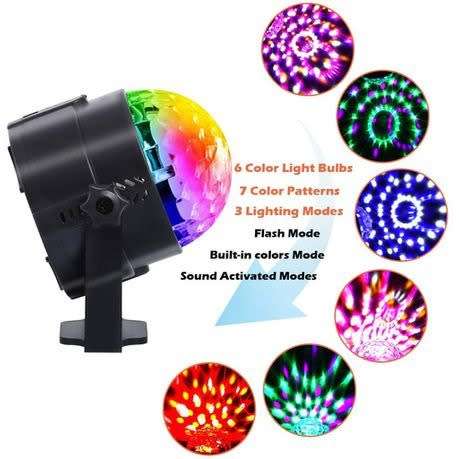 LED RBG Disco Ball Sound Activated Party Lights with Remote Control