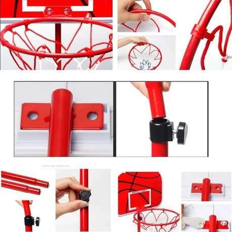 Children Basketball Stand Hoop Net System Set Basket Holder