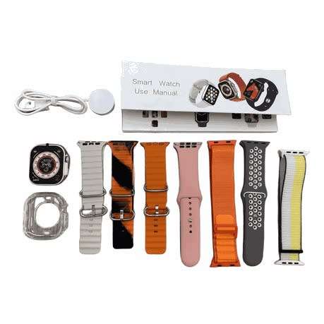 Series 9 Pro Max Ultra Low Power Consumption Smart Watch with four strap - Gold