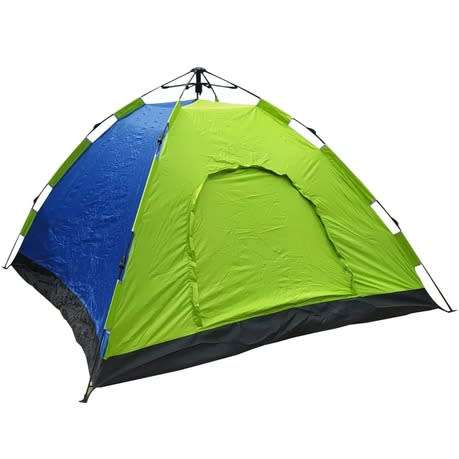 Automatonlike Spring Rainproof 4 Person Sleeping Tent - - Green&Blue