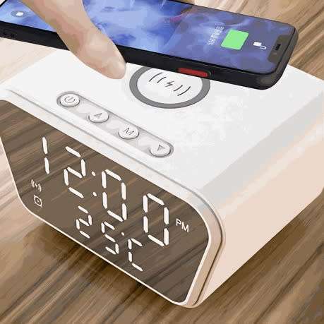Wireless Charging Clock Alarm