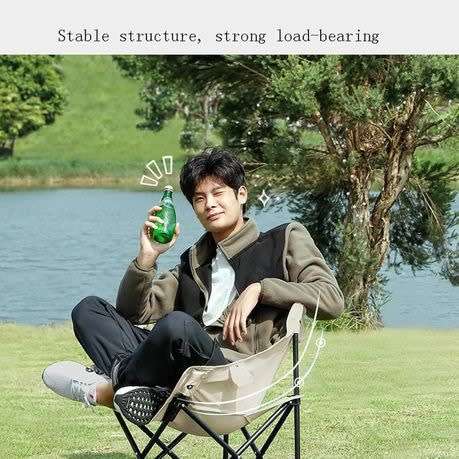 Steel Frame Support,with Magazine Pocket,for Outdoor,Fishing Folding Chair