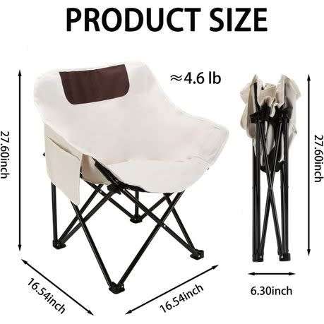 Steel Frame Support,with Magazine Pocket,for Outdoor,Fishing Folding Chair