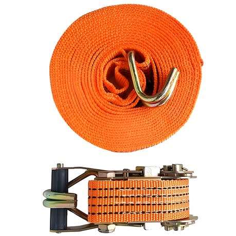 Products Heavy Duty Securing Ratchet Straps with Double J-Hooks
