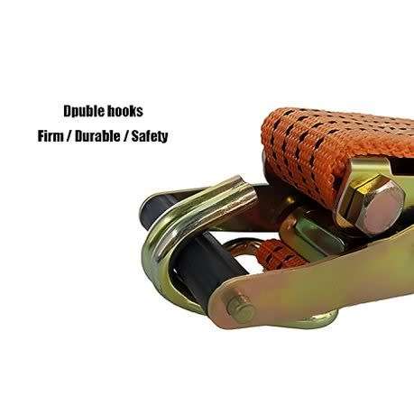 Products Heavy Duty Securing Ratchet Straps with Double J-Hooks