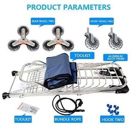 Foldable Trolley Bag with Wheels and Pull Handle