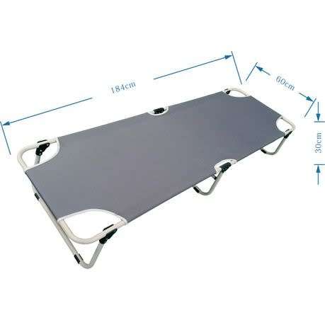 Foldable Lounge Sunbed Chair  - Grey
