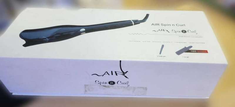 GB Automatic Hair Curler Air Spin & N Curl 1 Inch Ceramic Rotating Curler r - Blue