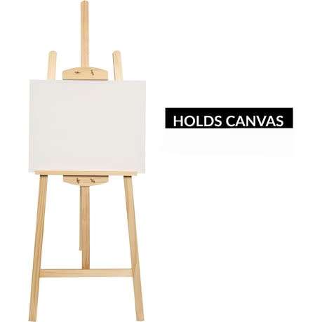 FA PLUS 120cm H Artist Easel, Professional Wooden Easel for Painting 120cm High Artist Easel, Adjust