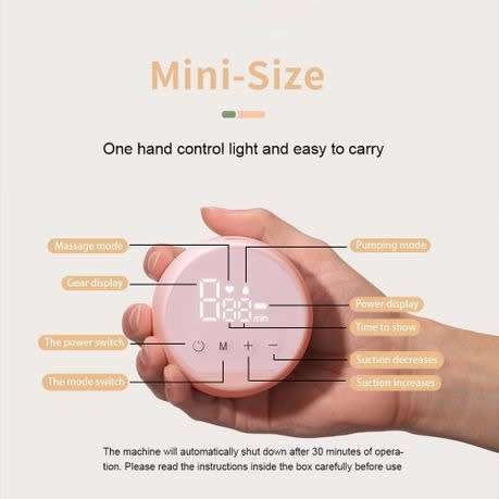 Portable Electric Breast Pump Bottle Rechargeable BPA Free