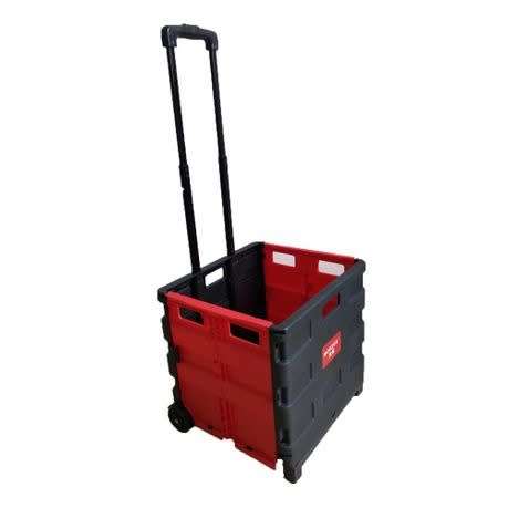 Folding Plastic Book With Wheels Double-Wheel Shopping Cart For Storage