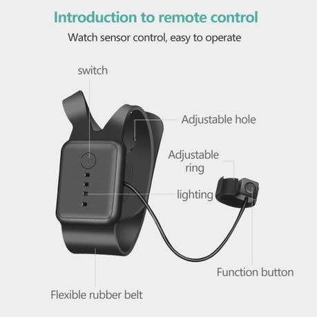 Drone Rc Quadcopter Aircraft Hand Sensor Drone with Smart Watch Controlled - Blue