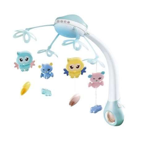 Rotating Baby Musical Crib Mobile Hanging Bed Bell With Light Projector