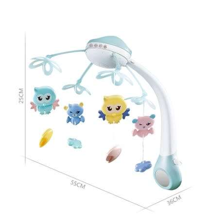Rotating Baby Musical Crib Mobile Hanging Bed Bell With Light Projector