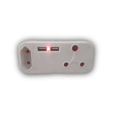 2 X Plug Socket, Power Strip with Usb, Universal Travel Ada