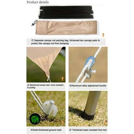 Waterproof Rain Fly for Tent Camping Mat Outdoor Patio Shade Sail
