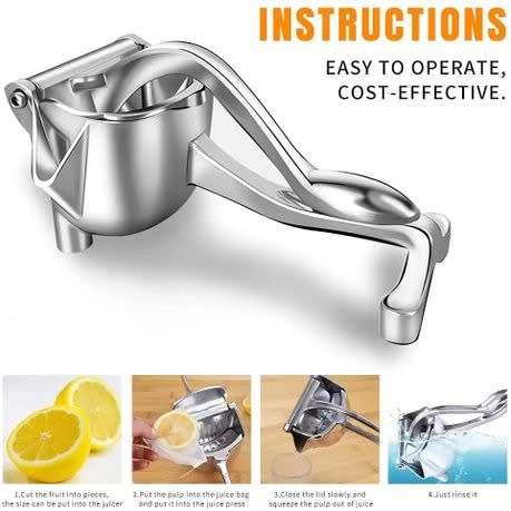 Single press aluminum lemon extruder, hand press fruit juicer