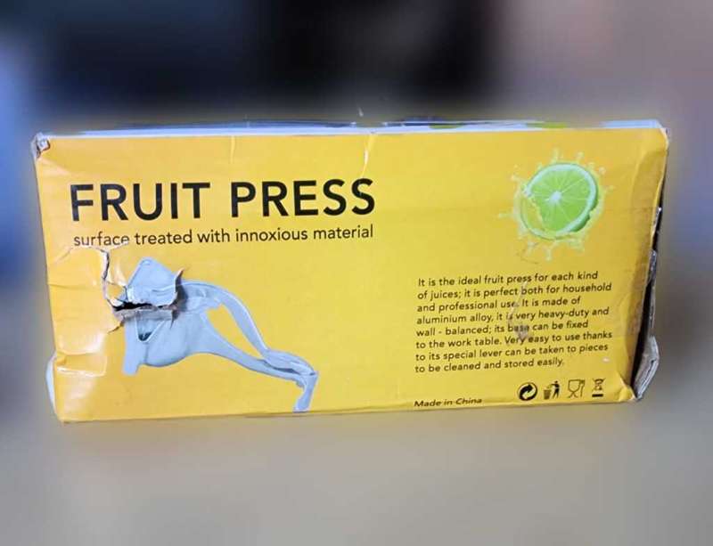 Single press aluminum lemon extruder, hand press fruit juicer