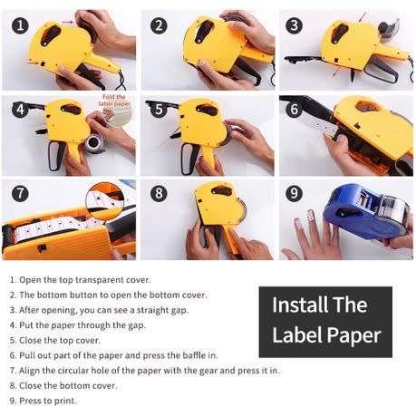 Handheld 8 Digits Price Labeller Label Maker Pricing with Label Roll