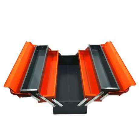 Metal Tool Box 3 Tier 5 Tray Professional Portable Storage - 42cm