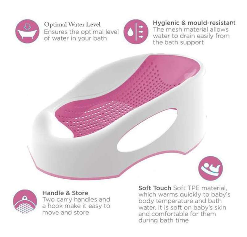 Baby Bath Support New Born Baby Bather 0-6 Months(Pink)
