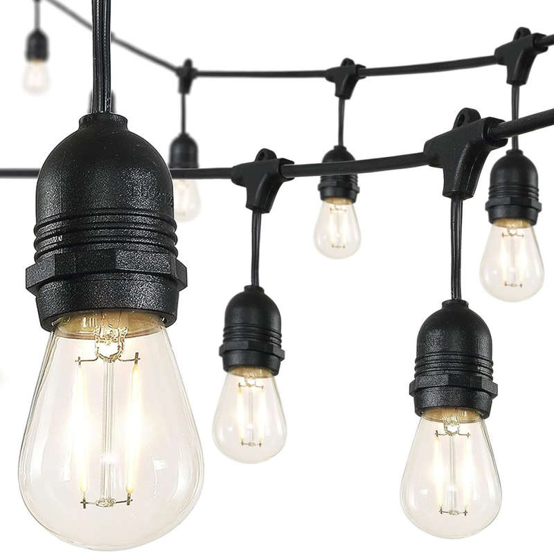10 LED Waterproof Solar Outdoor Patio String Bulb Lights