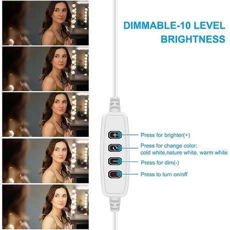 LED Light Bulbs Kit USB Charging Port DIY Comestic Make up Lamp