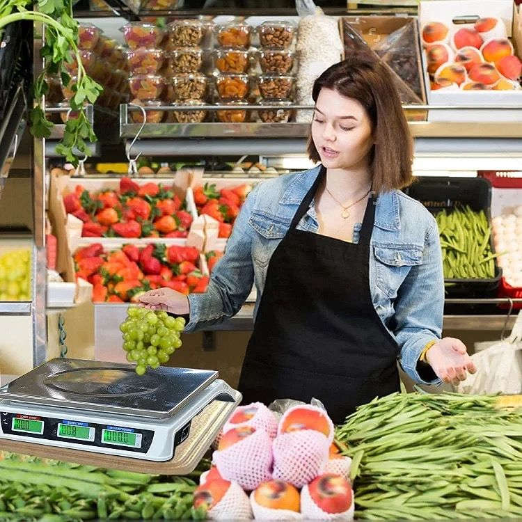 40 kg 2-in-1 digital scale with rechargeable battery and power supply
