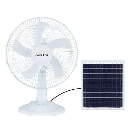 Fivestar White Solar Controlled Desk Fan